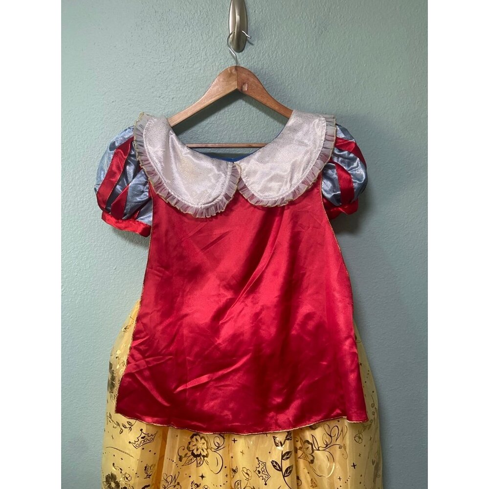 Disney Parks Girls Snow White Gold with Cape Costume Halloween Dress Up Dress 13 - Picture 7 of 10